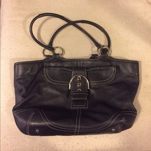 Black oversized Coach purse