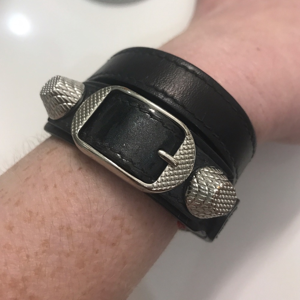 Balenciaga black wrap bracelet