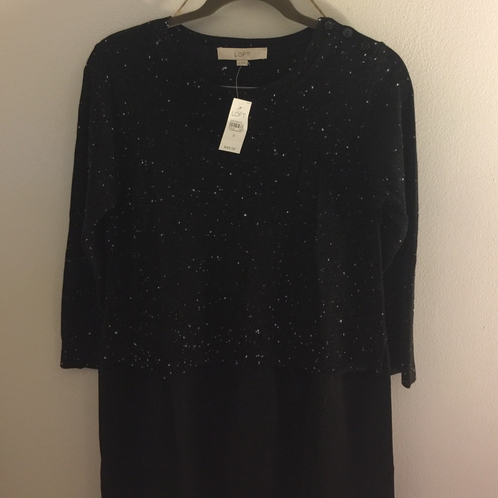 LOFT black sweater dress