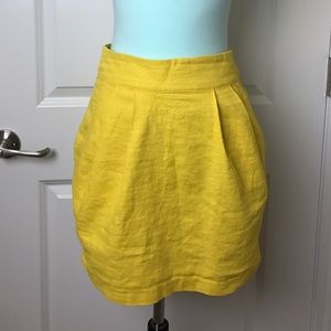 F21: mustard yellow mini skirt