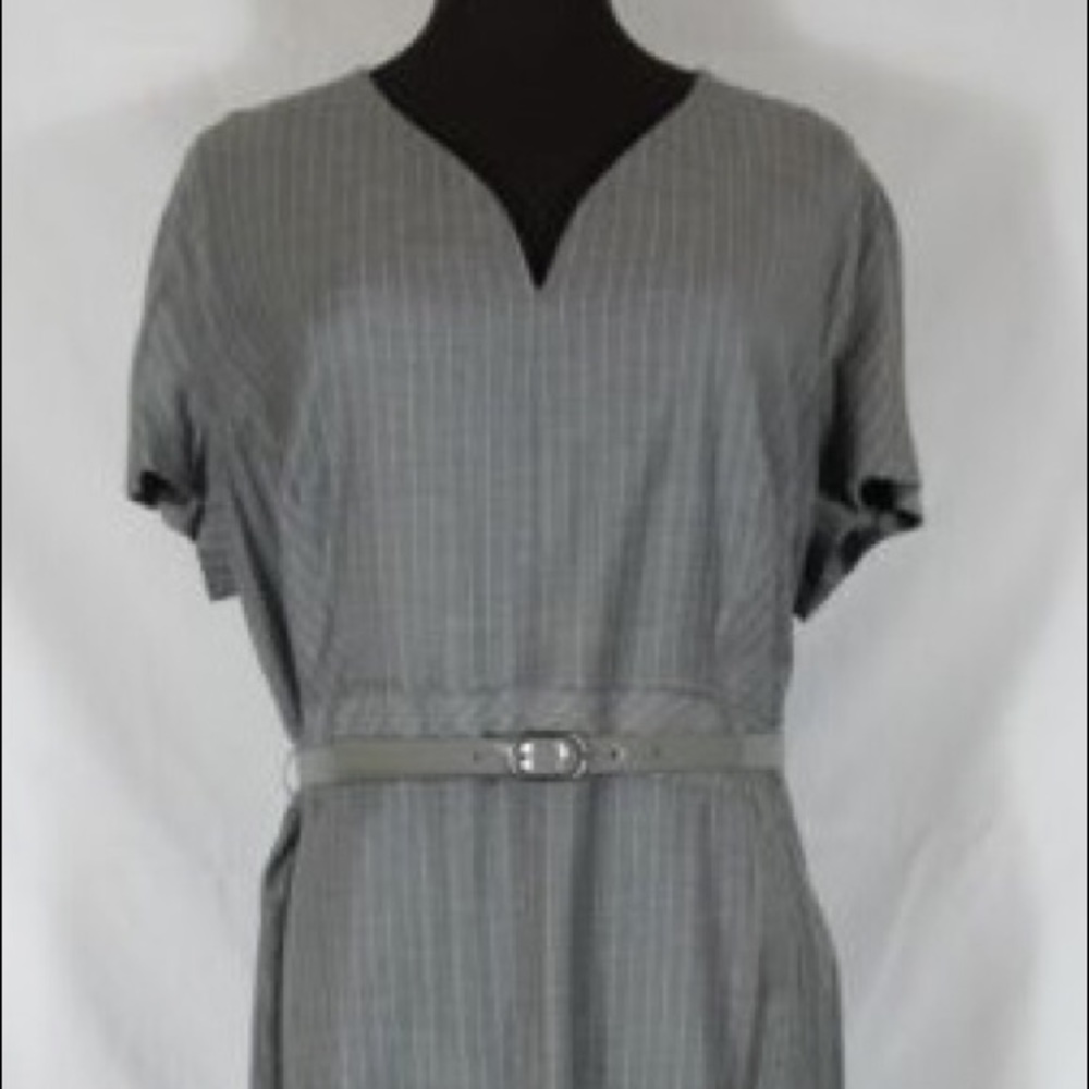 Marina Rinaldi Pinstriped Business Dress