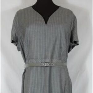 Marina Rinaldi Pinstriped Business Dress