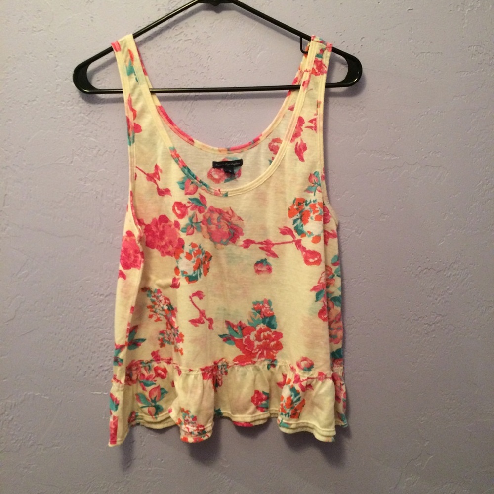 Floral Peplum Tank Top