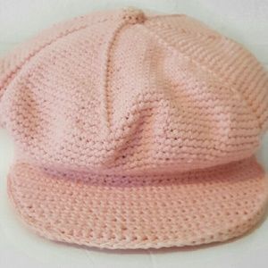 Cute Pink Crochet Baseball Cap