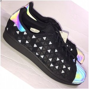 ADIDAS Mens Sz 11 SUPERSTAR XENO BLACK iridescent