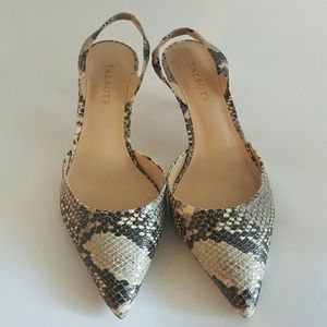 HP ??????????Talbots Snake Skin Slingback Heel