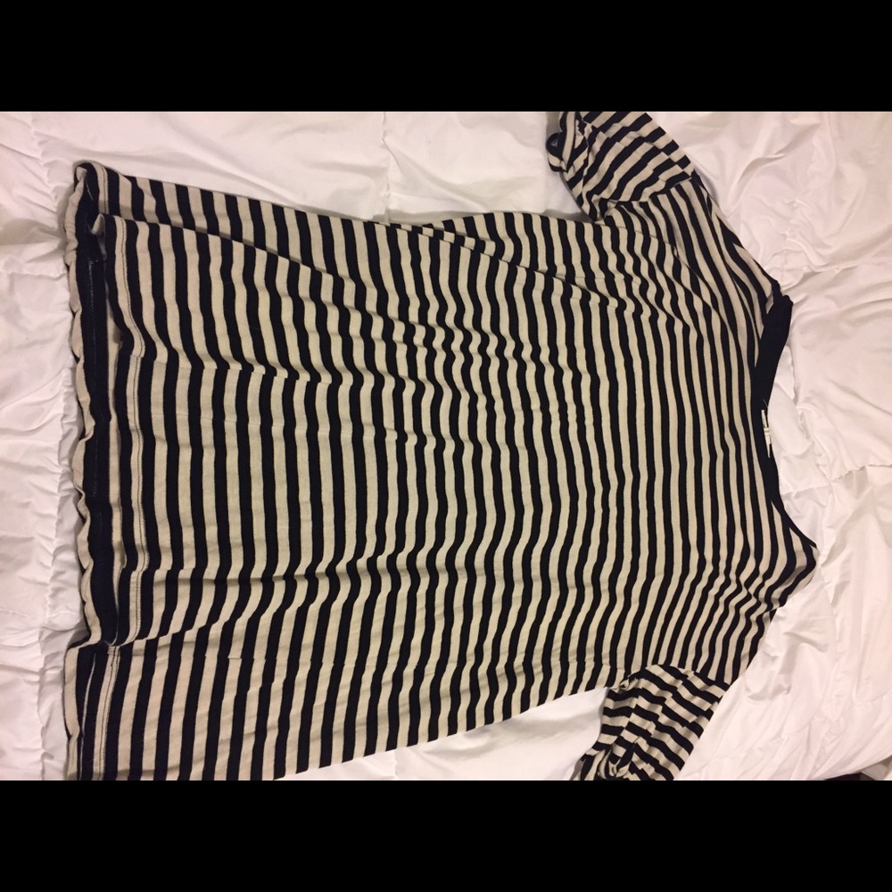 Black and White stripped T shirt Dress