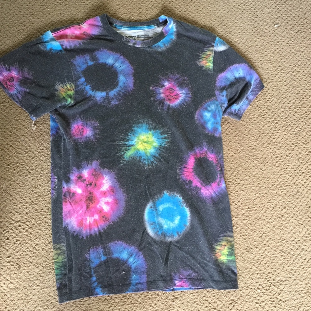 Multi colored galaxy tee
