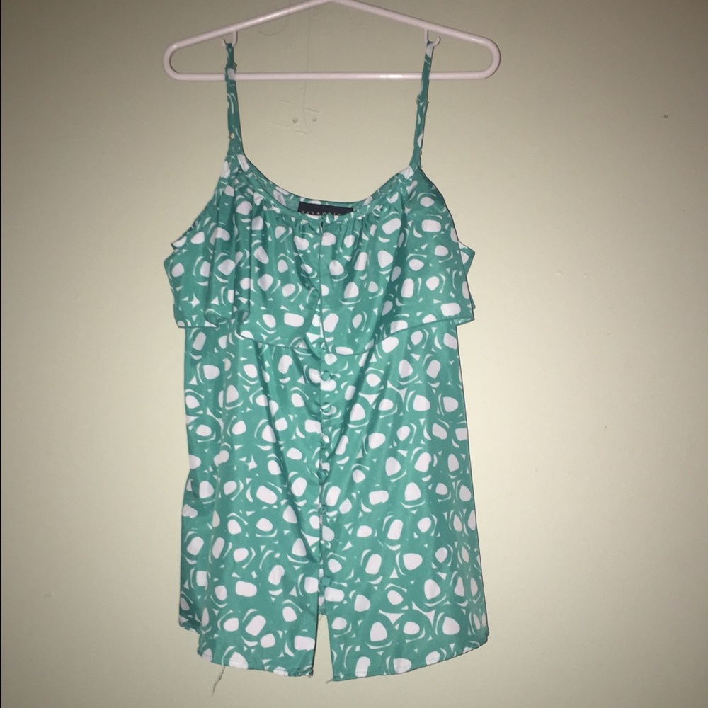 Green Pattern Top