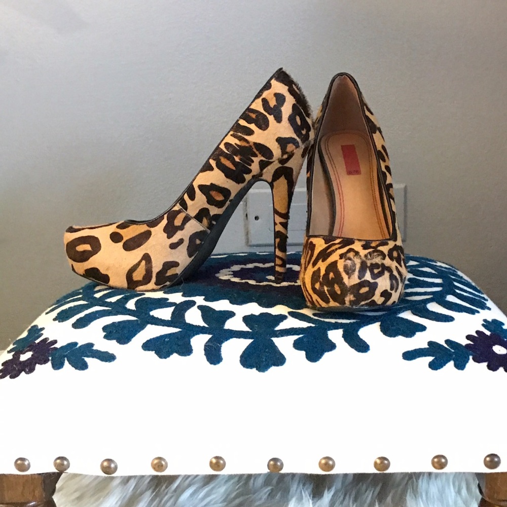 5/48 leopard print genuine Cowhide pump
