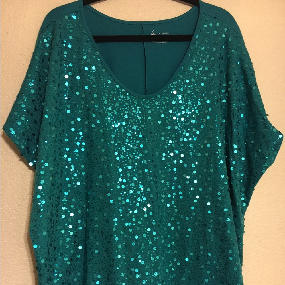 Lane Bryant sequined blouse.
