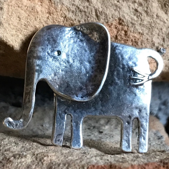 Jewelry - Sterling Silver Elephant Pendant or Brooch