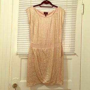 Laundry sequence dress. Blush color