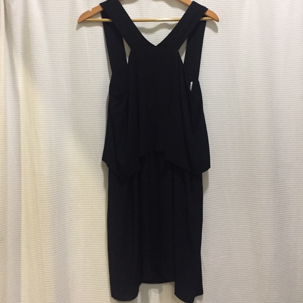 NWT Sandro shift layered little black dress work 3