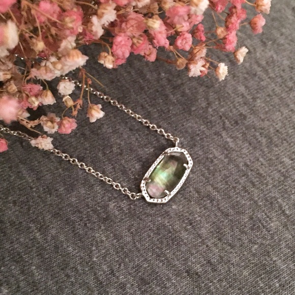 NWT Kendra Scott Elisa Black Pearl Necklace - Picture 2 of 3