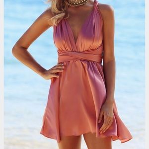 A small pink wrap dress!! HAS NOT BEEN WORN YET