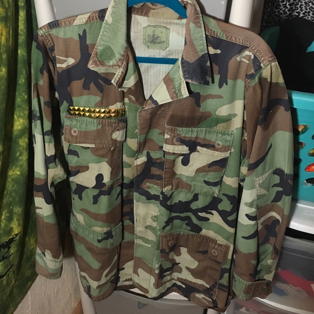 Army jacket with gold studs!