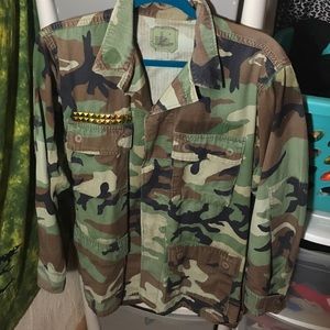 Army jacket with gold studs!