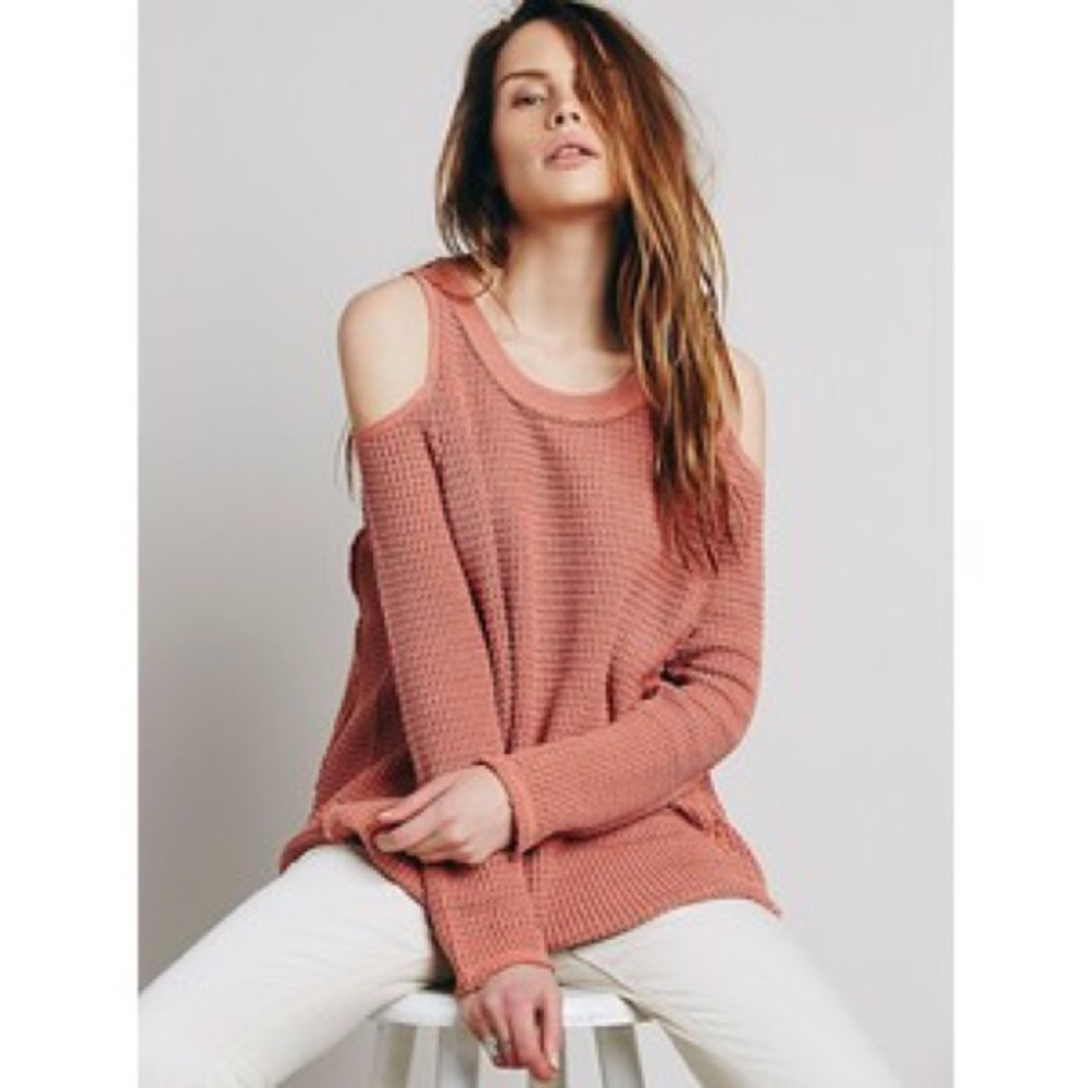 Free People: honeycomb textured cold shoulder