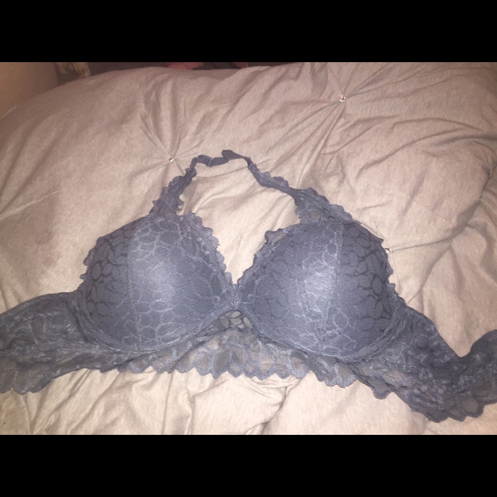 Victoria's Secret Pink Gray Lace Bralette.