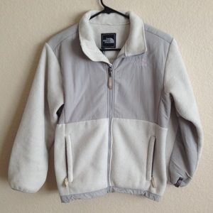 North Face jacket white/grey Kids XL/Adult Small