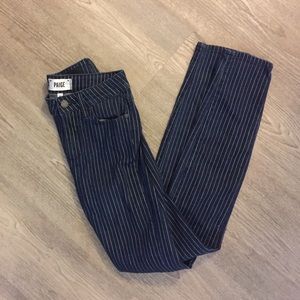 Blue pin striped Paige denim skinny jeans  25