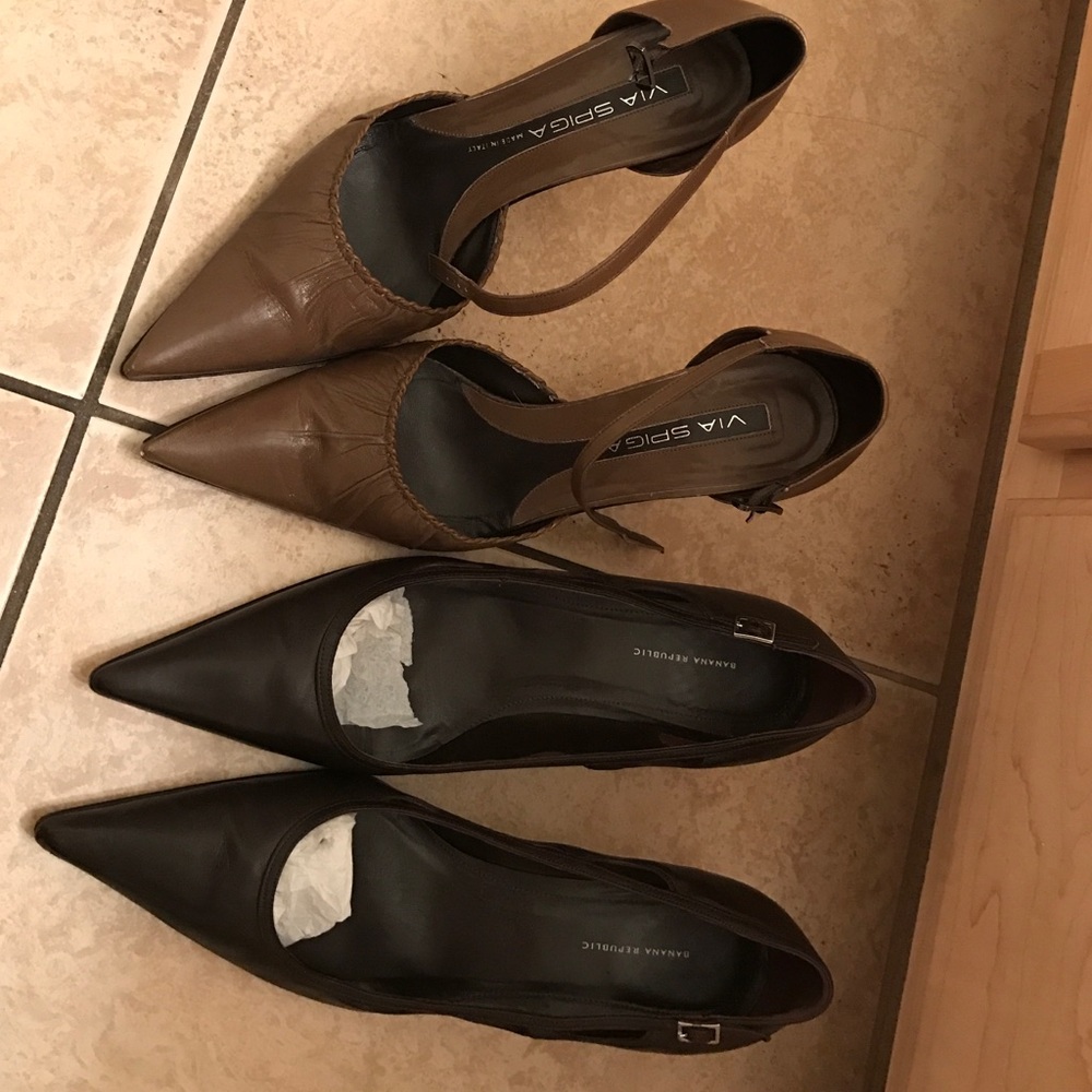 BOTH PAIRS $25 Via Spiga & Banana Republic heels