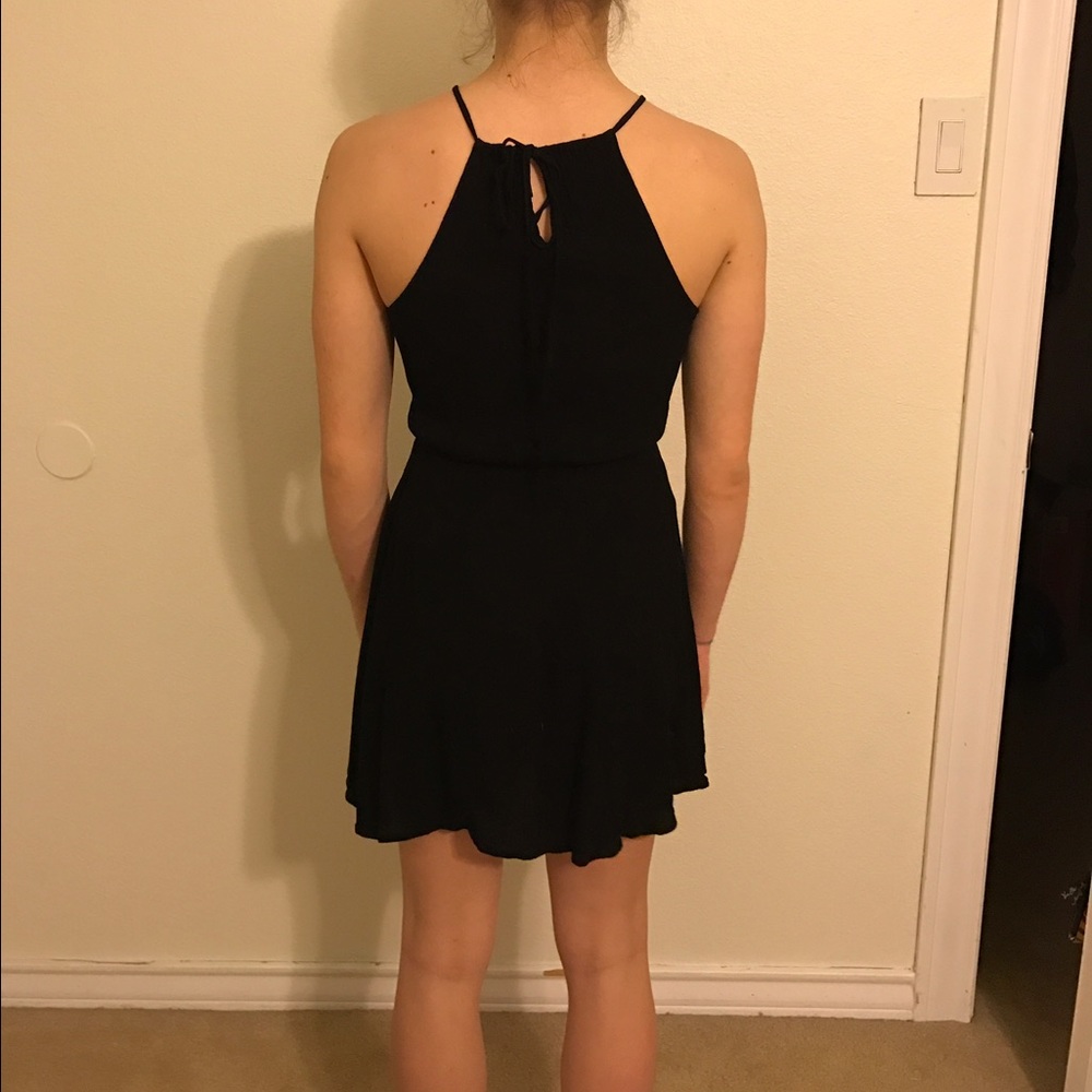 Black halter dress