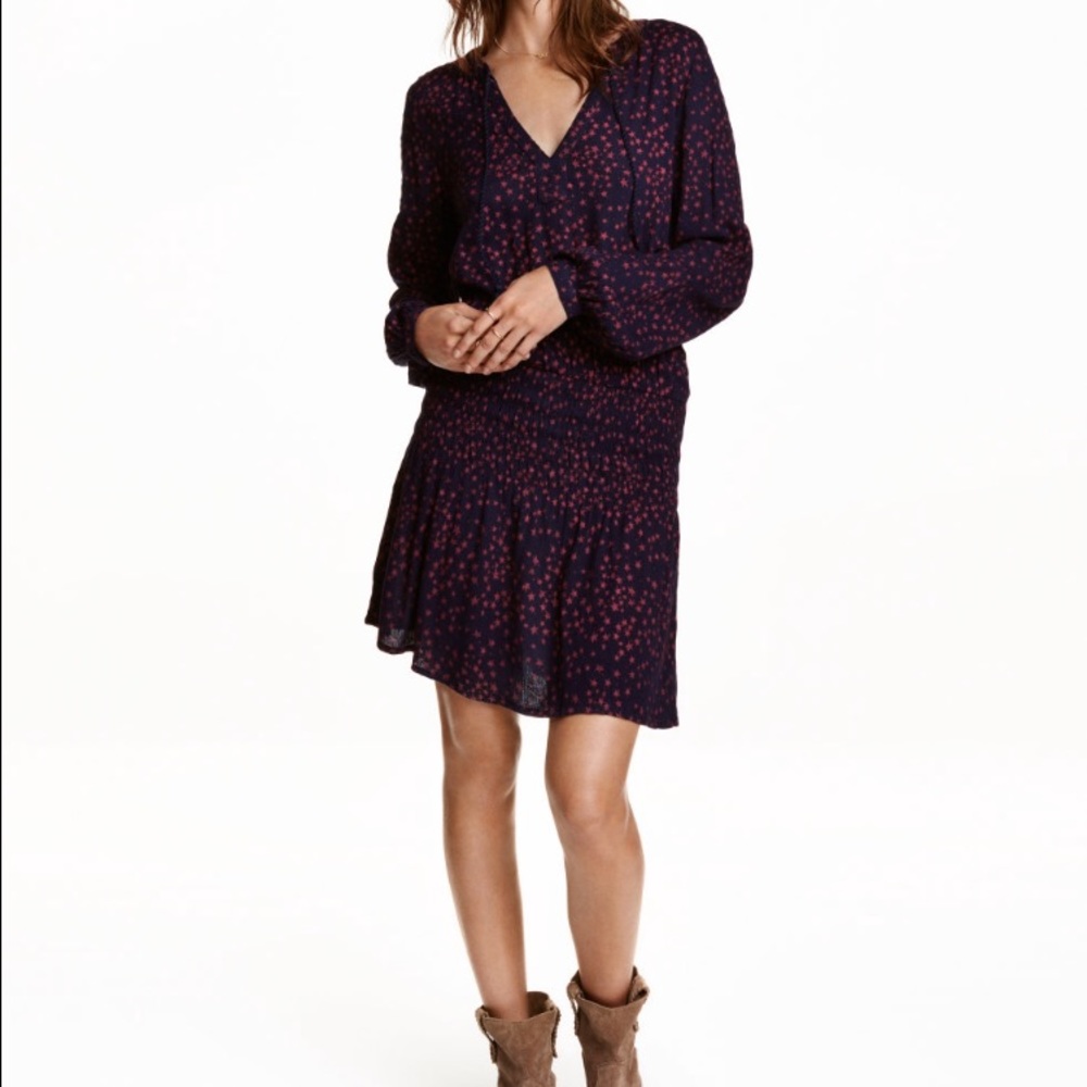 H & M navy star dress - NWT sold out in every size