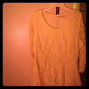 3/4 sleeve off while lace shirt