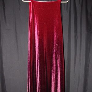 Ombré red wine maxi dress