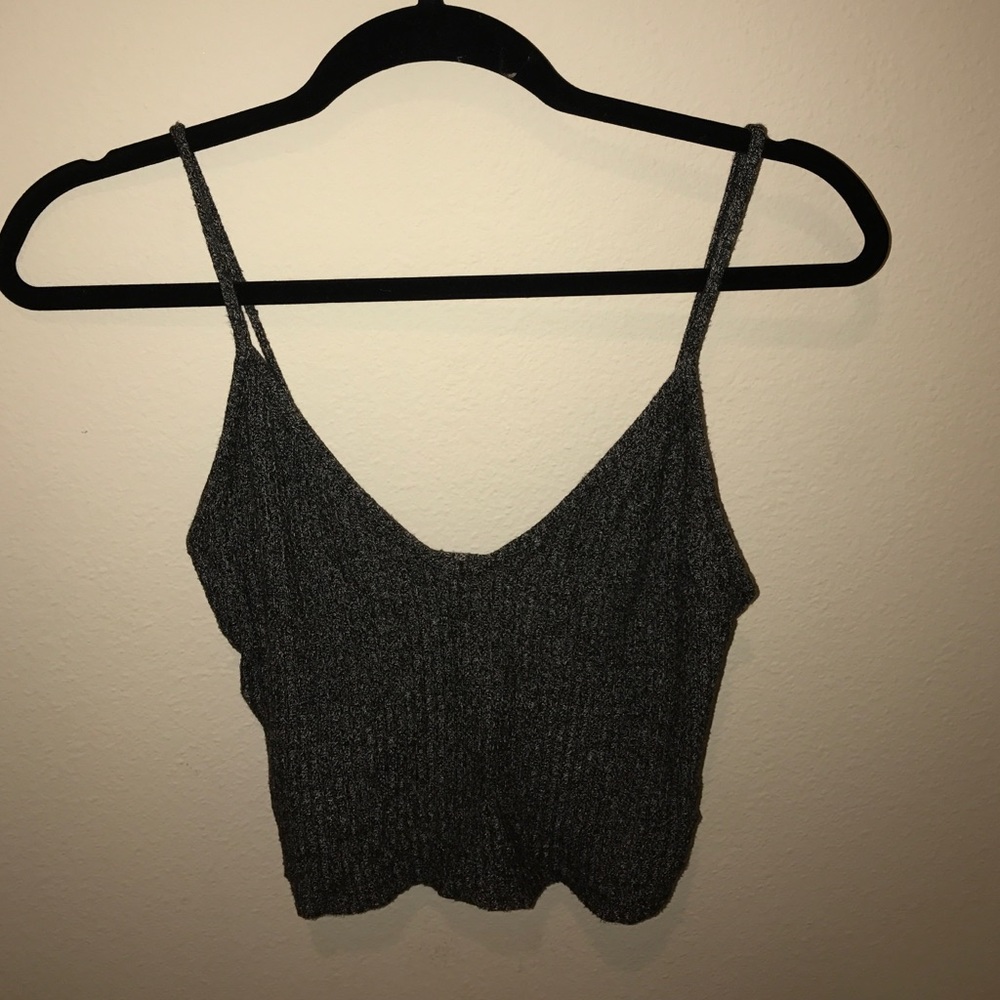 Dark gray brandy crop too