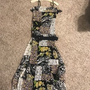 Beautiful long summer dress with the belt