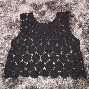 NWOT Crochet Lace Crop Top