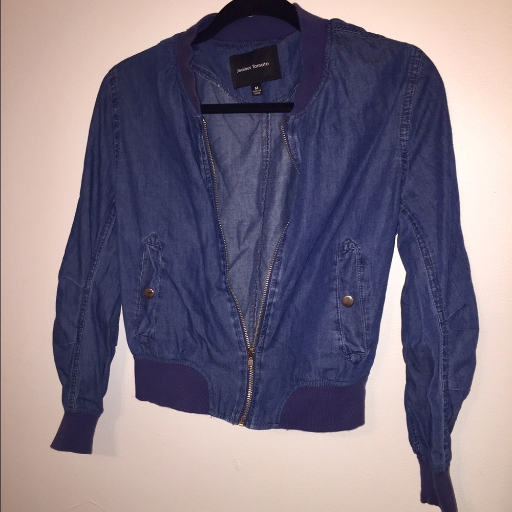 Jean bomber jacket