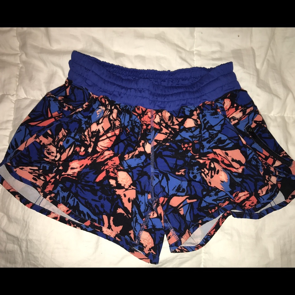 Lululemon Paint Storm Blue Tracker Shorts