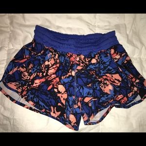 Lululemon Paint Storm Blue Tracker Shorts