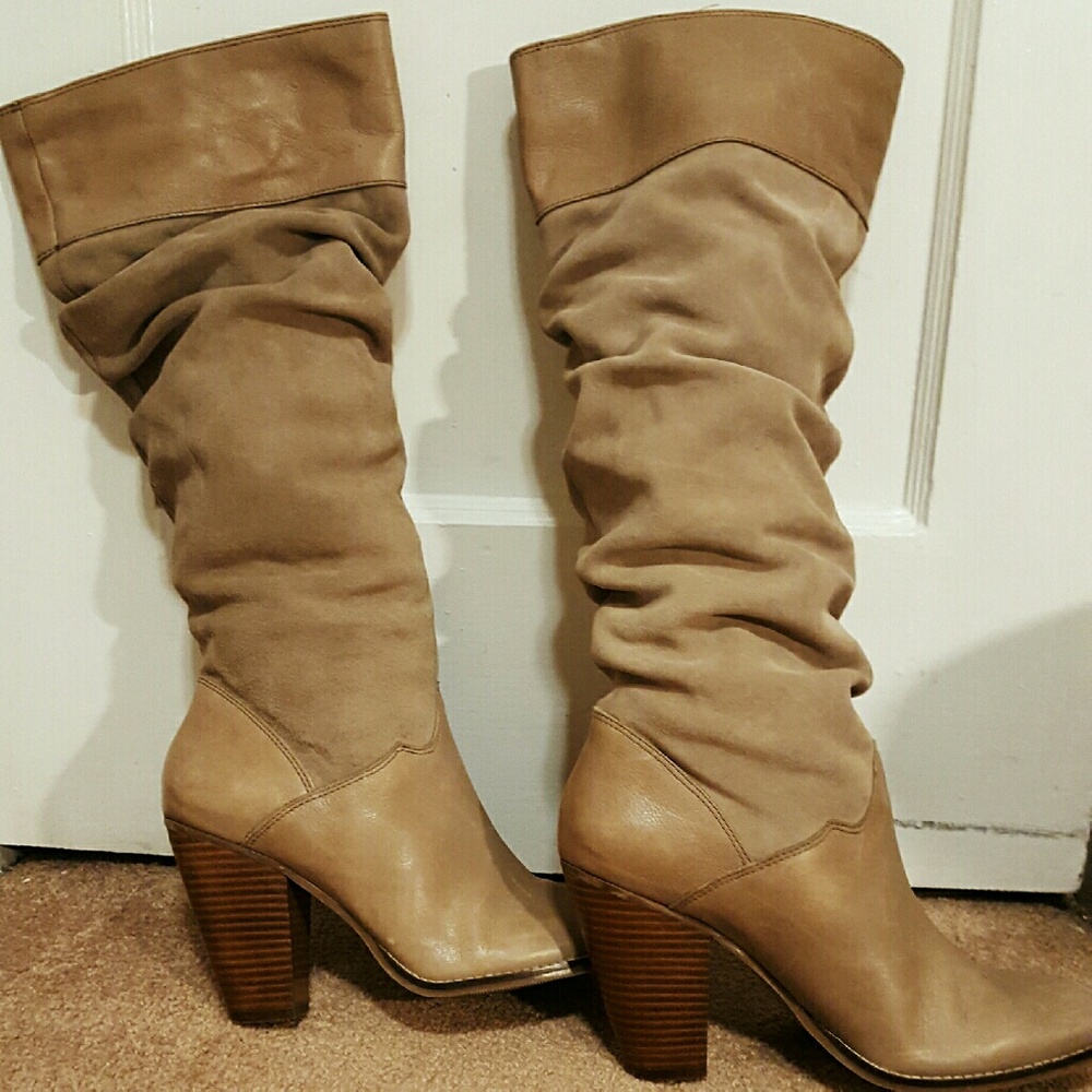Panda Leather and Wood Boots