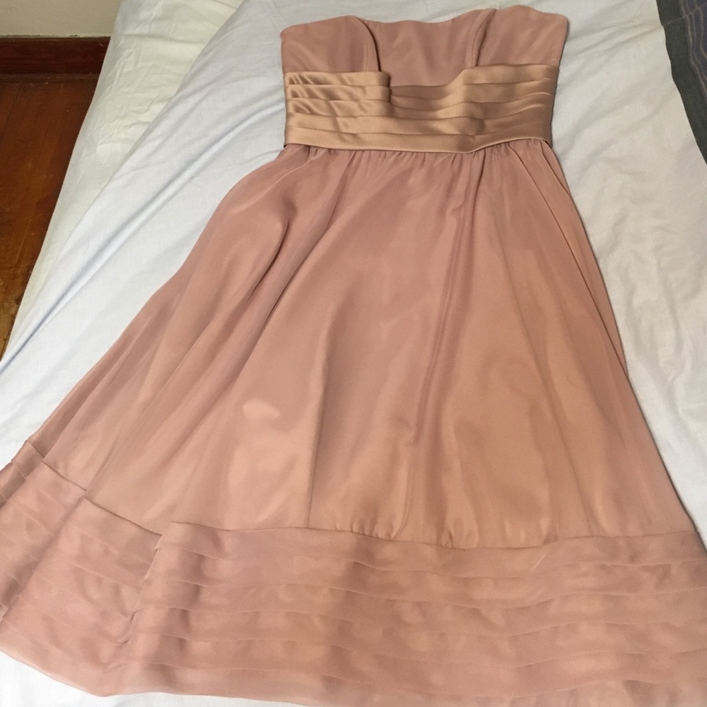 Strapless Tan Dress