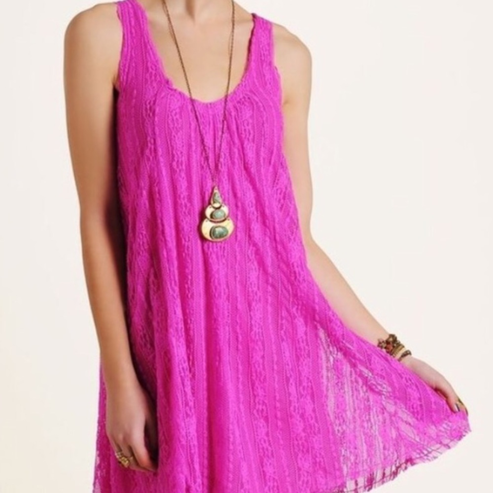 Free people hot pink dress