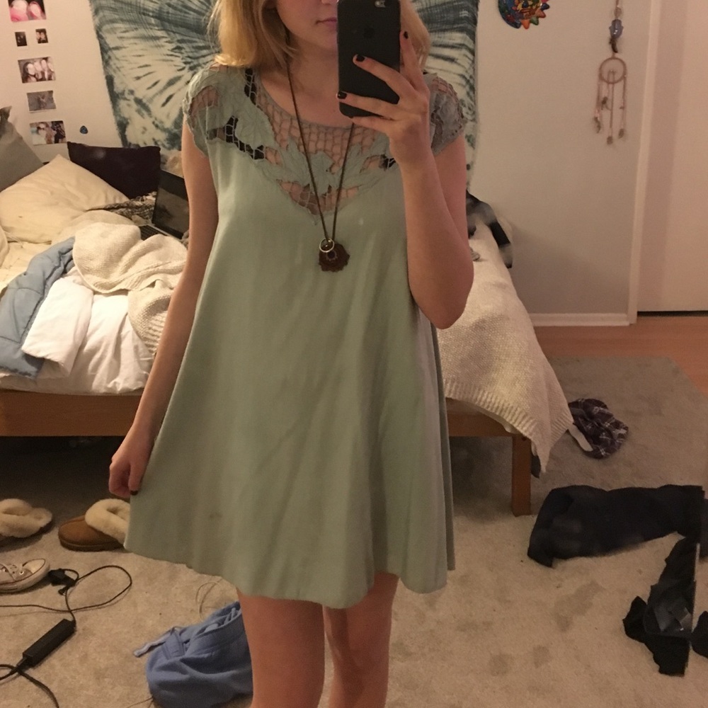 Urban outfitters blue flowy dress