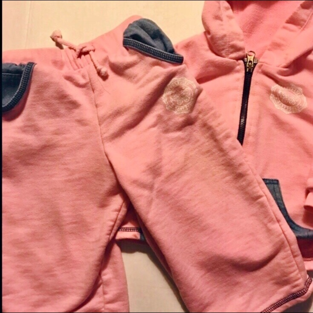 Toddler Girls 2 Piece PINK "Jogging" Set, 18M