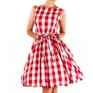 '50s Style, Rockabilly Checkered Dress PLUS