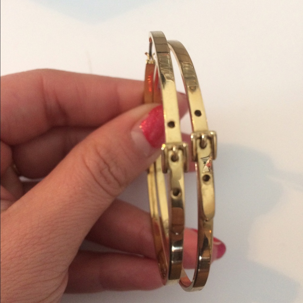 Michael kors buckle earrings