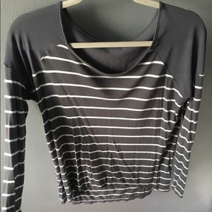 Gray and white stripped shirt