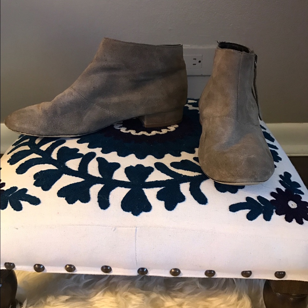 Tan/grey dolce vita suede booties