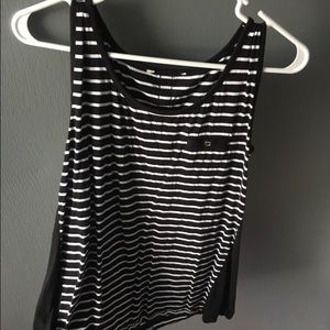 Black and White stripped tank top
