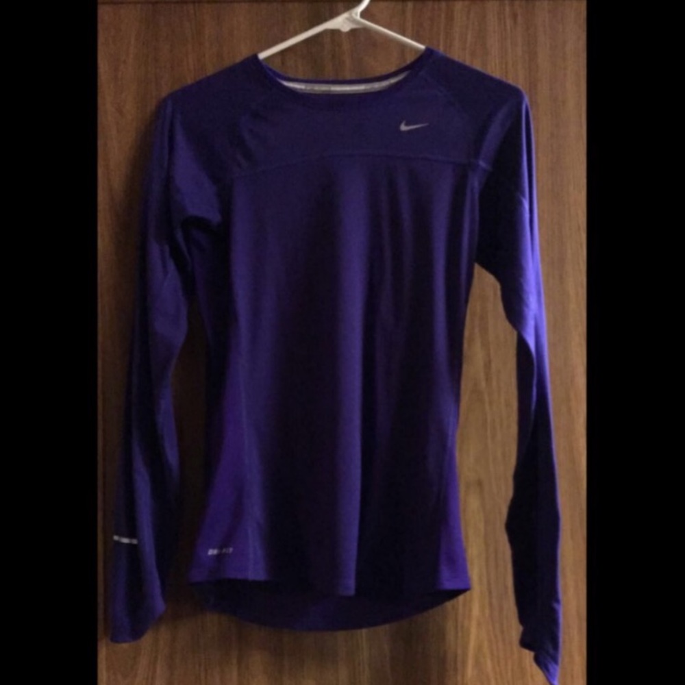 Purple Nike DRI-FIT Long Sleeve