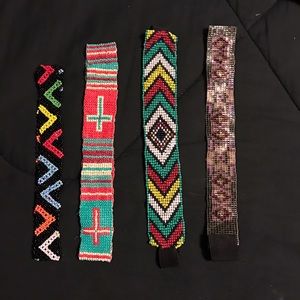 Beaded head bands.