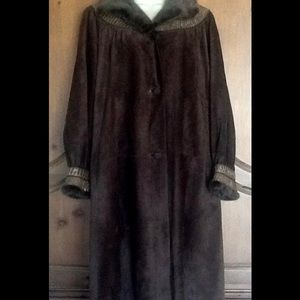 FINAL SALE! Vtg Amen Wardy Suede/Snake Coat RARE